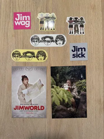 Jimwag 스티커 & 엽서풍 카드 세트