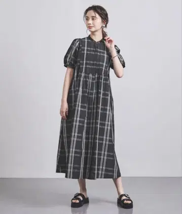 UNITED ARROWS 타프타 핀턱 원피스