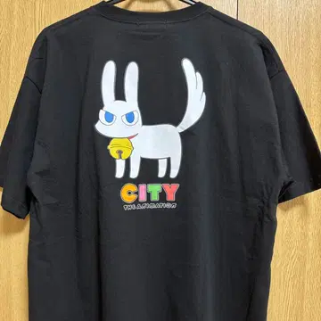 L 새상품 CITY THE ANIMATION 미미네코 디자인 티셔츠