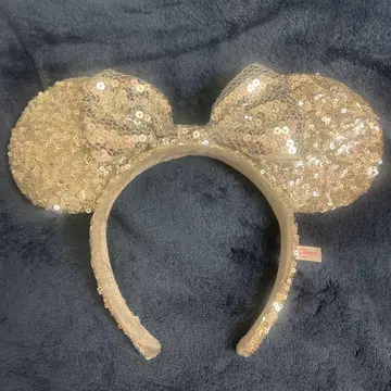 디즈니 Disney 미니 머리띠 스팽글 실버