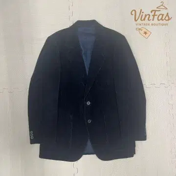 빈티지 네이비 코듀로이 테일러드 자켓 남성용