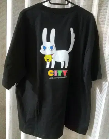 아라이 케이이치 CITY THE ANIMATION 티셔츠 3L 귀고양이