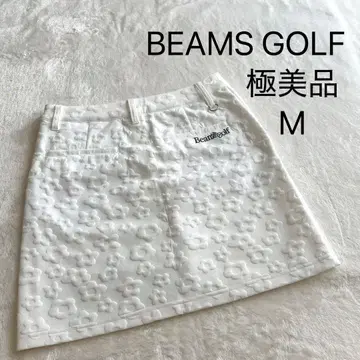 컨디션 최상 빔즈 골프 스커트 꽃 화이트 M