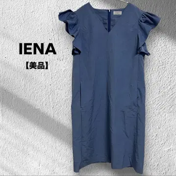 [ 새상품급 ] IENA 슬리브리스 원피스 소매 프릴 V넥 일본제