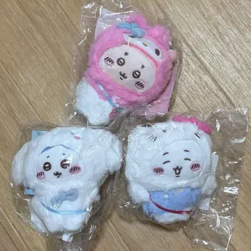키티 치이카와(먼작귀) 마스코트 헌책방 3종 세트 미사용 새상품