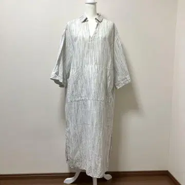 리암 플라주 리암 플라주 린넨 린넨 면 화이트 원피스 가을