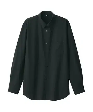 MUJI Labo 울 혼방 레귤러 카라 셔츠