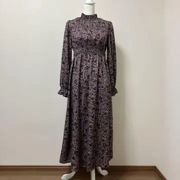 이토미 롱 원피스 가을 꽃무늬 긴팔 성숙한 고급 귀여운 원피스