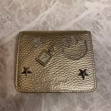 살롱 드 알파드 루쿠체 이단 접이식 미니 지갑 골드 스마일