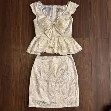 ROSE de FLEURS 로브 드 플뢰르 블루 리본 드레스 S
