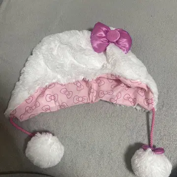 헬로키티 플리스 모자 폼폼 포함