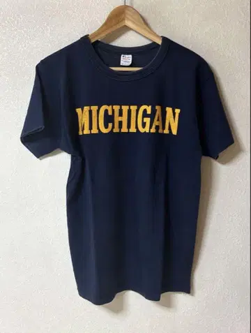 Champion 80s 트리코 태그 MICHIGAN 칼리지T셔츠