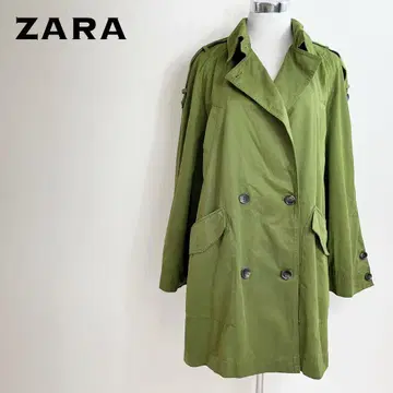 ZARA TRF 더블 버튼 밀리터리풍 트렌치코트