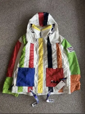FILA SPORT 멀티 컬러 스트라이프 나일론 자켓