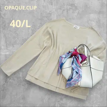 오페크 티셔츠 니트 베이지 L 40 사이즈 어른스러운 고급 새상품급