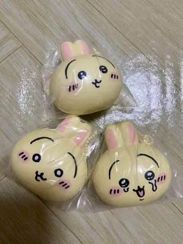 치이카와 (먼작귀) 토끼 얼굴 마스코트 3세트
