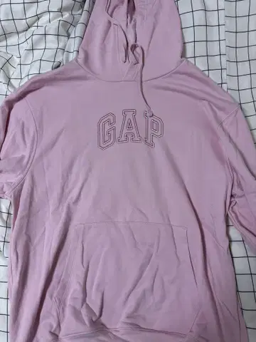 GAP 핑크 후드티 로고