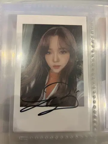 프로미스나인 한정판 지성 친필 사인 폴라로이드 트레이딩 카드