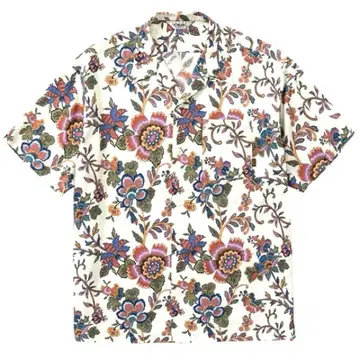 [ CALEE ] FLOWER PATTERN SHIRT(WHITE)