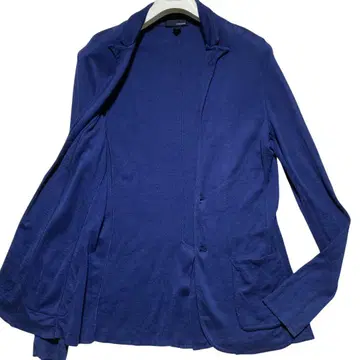 LARDINI 코튼 니트 테일러드 자켓 블루 L 쉘 버튼