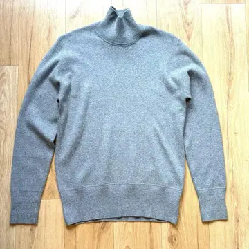 HYKE 캐시미어 혼방 코튼 풀오버 그레이 터틀넥 사이즈 1