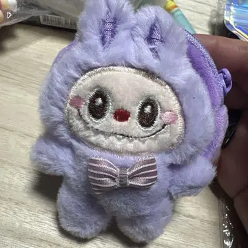 보라색 캐릭터 키링