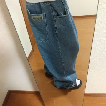 페레페레 초와이드 배기 데님