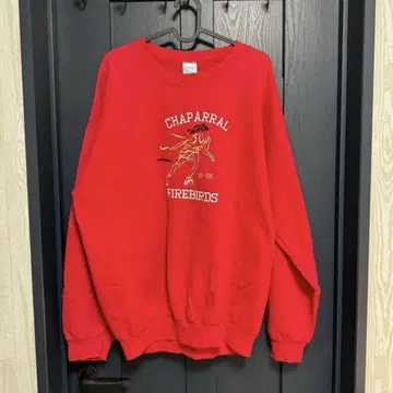 구제 의류 CHAPARRAL FIREBIRDS 빨간색 맨투맨