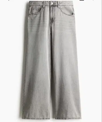H&M 배기 와이드 로우 데님 34
