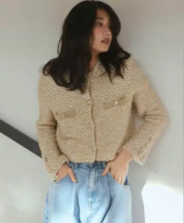 당일 발송 FRAY I.D 프레이 아이디 트위드 니트 가디건