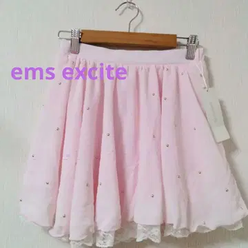 ems excite 스터드 장식 서큘러 프릴 미니 SK 페어리 그런지
