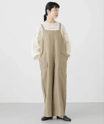 [ 미사용 새상품 ] 카구레 린넨 살로펫 베이지