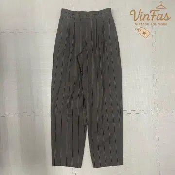 00s vintage 그레이 스트라이프 슬랙스 남성용 비즈니스 수트