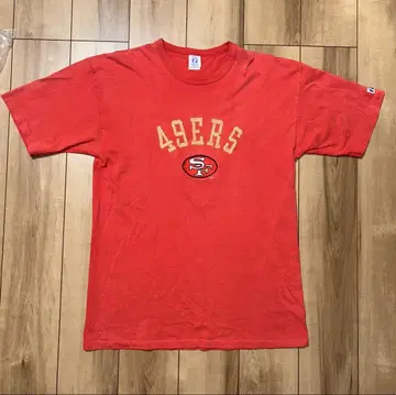 90s NFL 49ERS 티셔츠 LOGO7 자수 페이드 USA제