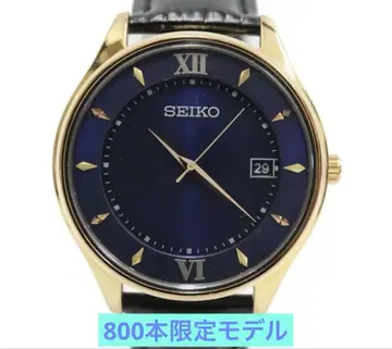 [ 800개 한정판 ] SEIKO 세이코 손목시계 솔라 가죽 네이비 블루