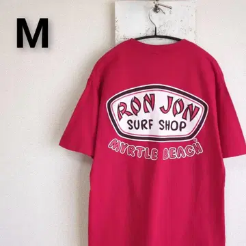 구제 의류 RON JON 론존 MYRTLE BEACH 티셔츠 레드 M