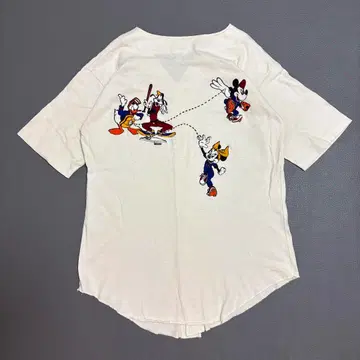 90s Velva Sheen 디즈니 베이스볼 셔츠