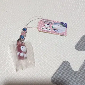 홋카이도 한정 에공주 토끼 헬로키티 스트랩