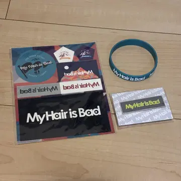 My Hair is Bad 스티커 러버 밴드 핀즈 세트