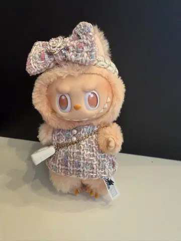 핑크 계열 트위드 러브브 17cm 봉제 인형 의류 3세트
