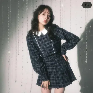 BUBBLES 셋업 긴팔 체크