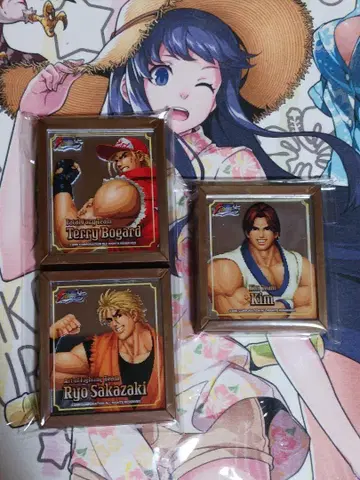 KOF 패브릭 거울 마그넷 3개 테리, 료, 김