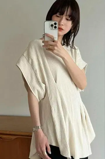 클라네 YAKKO SLEEVE HEAVY RIB TOPS