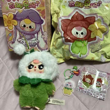 Baby three 봉제 인형 민들레 새상품 아크릴 키링 세트