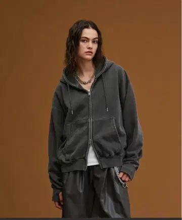 soerte Heavy weight double zip-up hoodie