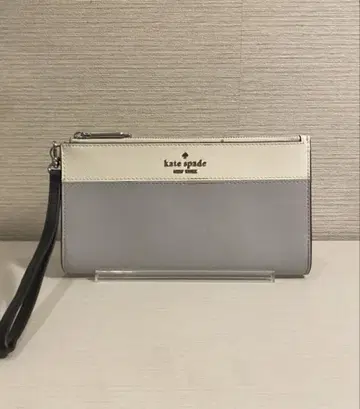 [ kate spade ] 장지갑 스카이블루 x 화이트