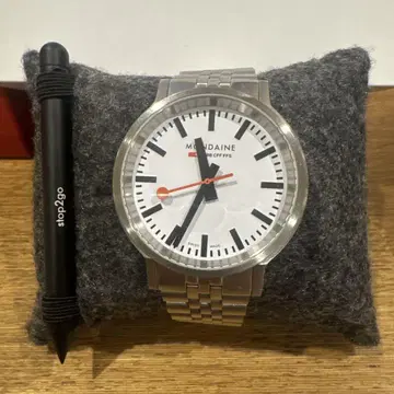 몬디안 stop2go MONDAINE 스위스 철도 시계 스테인리스 벨트