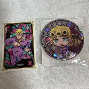 JOJO WORLD 캔 배지 씰 세트 죠죠의 기묘한 모험 죠르노 죠바나