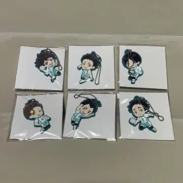 데포라바! 하이큐!! 아오바죠사이 고교 키링 6종 컴플리트