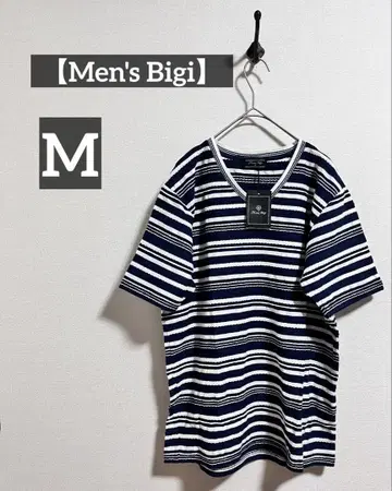 [ Men's Bigi ] 남성용 비기 반팔 T셔츠 M 보더 새상품급